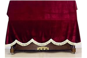 KINGZHUO Purplish Red Thickened Pleuche Piano Cover Upright Piano Dust Cover Piano Cover Cloth About 75 x 60 inch