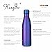 king do way 17oz Double Wall Vacuum Cool Insulation Stainless Steel Water Bottle Leak- Proof and No Sweating Perfect for Summer Outdoor Sports Camping Hiking Cycling (Shining-Purple)