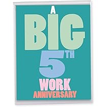 Alotozo Carte Portefeuille 5 Ans D'anniversaire De Travail