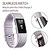 P OY Replacement Bands Compatible for Fitbit Charge 2, Classic & Special Edition Sport Wristbands, Small Lavender, 1PC
