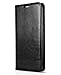 Crosspace Compatible with Galaxy S7 Edge [5.5inch,2016 Release] Wallet Case, PU Leather Flip Cases Folio Book Stand Cover with Card Slots for Women Girls- Black
