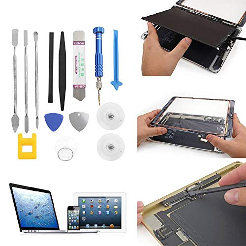 Jocestyle 20 in 1 Mobile Phone Repair Tools Kit LCD Screen Opening Pliers Laptop Repair Tools Metal Pry Spudger Set for Mobile Phone Tablet Laptop PC