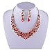 Youfir Austrian Crystal Rhinestone Bridal Wedding Necklace and Earrings Jewelry Sets for Women