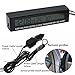 Car Auto Thermometer Temperature Voltmeter Gauge 12V 24V Voltage Meter Monitor LCD Digital Display Clock with Cigarette Lighter Car Charger