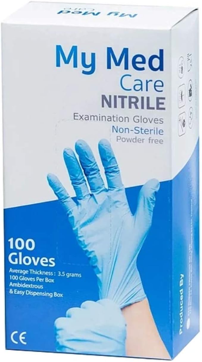 Amazon Co Jp ニトリル手袋 My Med Care 300枚 100枚入り 3箱 パウダーフリー 使い捨て M 産業 研究開発用品