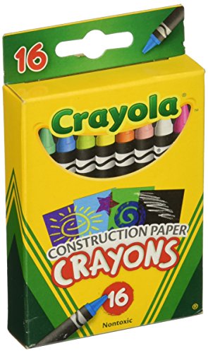 Crayola CRA-52-5817 Construction Paper Crayons, 16 Count, 0.7" Height, 2.8" Width, 3.5" Length, Pack Of 16