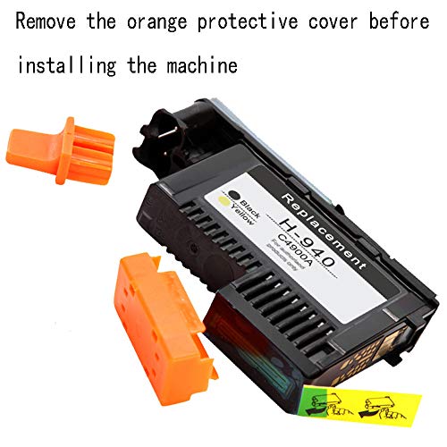 Tuobo 2 Pack HP940XL 940 Printhead for HP Officejet Pro 8000 8500 Hp 940 Print Head C4900A C4901A for HP Officejet Pro 8000 8500 8500A 8500A Plus 8500A