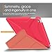 iPad Air 2 Case, Apple iPad Air 2 Case, rooCASE Origami Ultra Slim Fit Thin Lightweight Shell PU Leather Folio Case with Auto Sleep Wake Smart Cover, Pink (will NOT fit New iPad 2017)