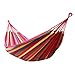 Enkeeo Outdoor Cotton Hammocks Double 2 Person 330lbs Portable Compact Travel Camping Hammock with Tree Ropes and Carry Bag for Patio Yard Garden Beach