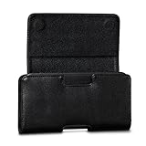 Universal Magnetic Holster Leather Case for iPhone XS/X / 8 Plus / 7 Plus / 6s Plus / 6 Plus (Black, Large Size Phone)
