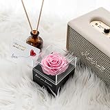 Miofula Preserved Real Rose Gift Box with Necklace & Earrings for Her view 7
