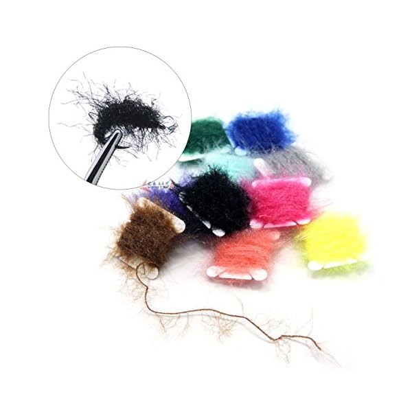 SAMS-FISHING-10-Cards-Fly-Tying-Materials-Dubbing-UV-Polar-Chenille-Fibers-Popular-Colors-Assortment