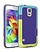 TILL for Galaxy S5 Case, (TM) Ultra Slim 3 Color Hybrid Impact Anti-Slip Shockproof Soft TPU Hard PC Bumper Extra Front Raised Lip Case Cover for Samsung Galaxy S5 I9600 GS5 G900V [Blue]