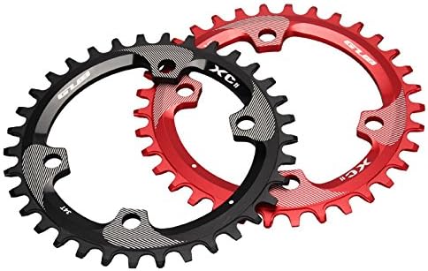 NewWayHub GUB XC11 4 hole Round MTB Bike Single Chain Ring 34T Bicycle Chainring BCD 96mm Crankset Chainwheel for M8000 crank,Black