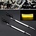 Motorcycle Fork LED Turn Signal Strip Lights Kit Smoked Lens for Harley Davidson Victory Universal Super Bright and Waterproof Cool Motor Lamp 2Pcs - Amber (39mm - 41mm)