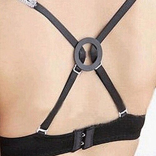 SUMAJU Bra Straps Clips Set, 3Pcs Bra Straps and 3 Pack Racerback Bra Clips for Straps Women Full Cup Size
