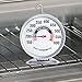 defull Large 3 inch Dial Oven Thermometer Clear Large Number Easy-to-Read Oven Thermometer with Hook and Panel Base Hang or Stand in Oven,Black