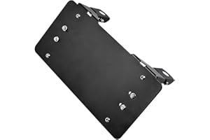 Astra Depot Black Stainless Steel Flip-Up Winch Roller Fairlead 8 3/4" Mount License Plate Holder Bracket r (Mounting Space: 22.5cm)