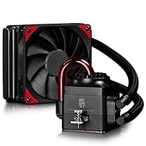 DEEPCOOL CAPTAIN120 EX Visible Liquid Cooling Water Cooler Liquid Cooler Red LED Light 120mm Radiator Quiet Fan