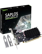 SAPLOS Radeon HD 5450 Graphics Card, 2GB GDDR3 64-bit, Low Profile, DVI-I HDMI VGA, PCI Express x16, DirectX 11, PC Video Card, Computer GPU, 2 Monitors Support