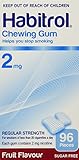 Habitrol Nicotine Quit Smoking Gum, 2mg, Fruit flavor coated gum. 96 pieces per box