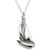 KEVIN N ANNA Sterling Silver Sailboat Charm Necklace, 18"