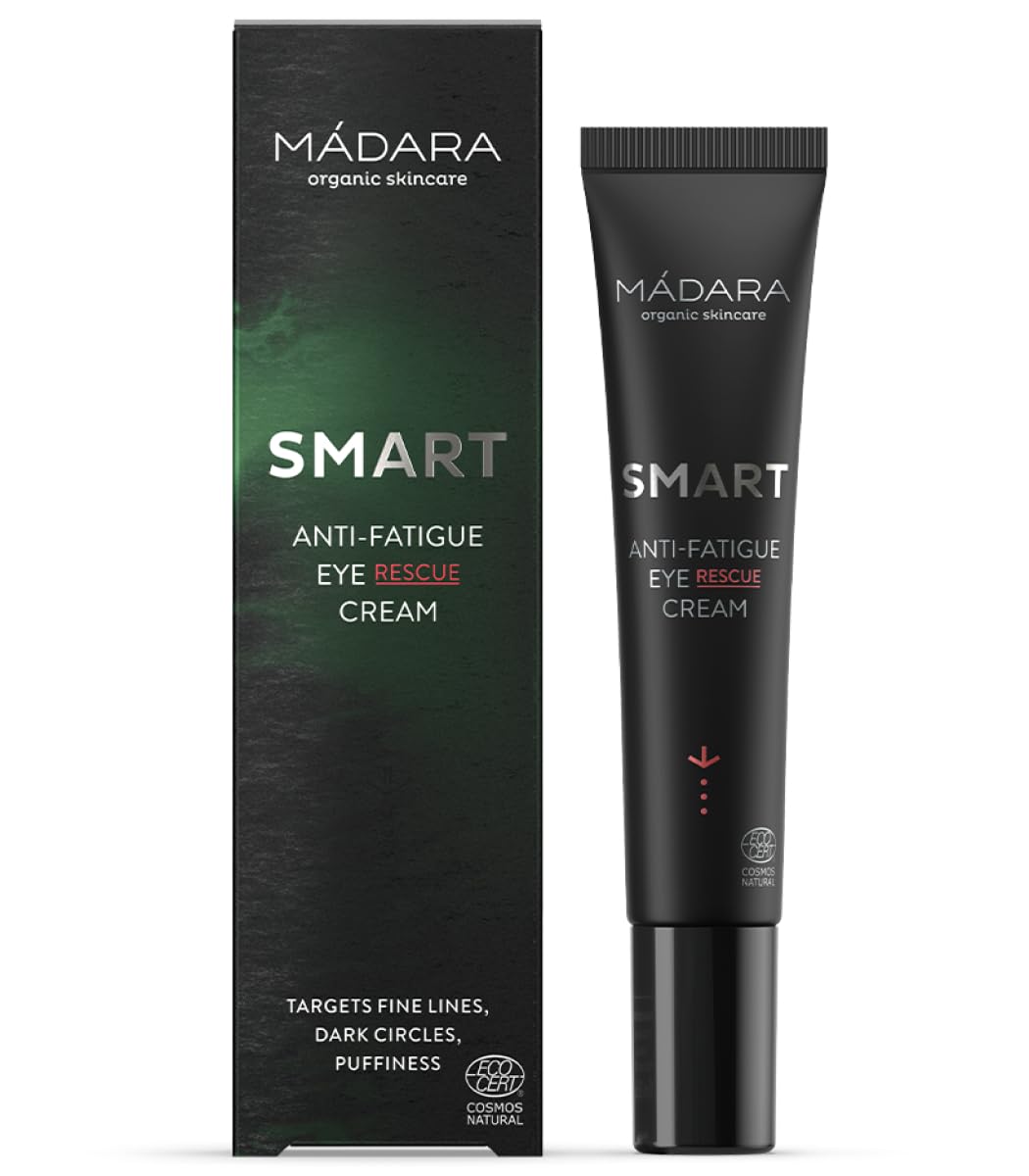 MÁDARA Organic Skincare | SMART ANTIOXIDANTS Anti-Fatigue Eye Rescue Cream-15 ml,Smart Antioxidant complex,100% Natural origin Aescin & Caffeine, Vegan,Ecocert certified