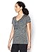 Under Armour Women's Tech V-Neck - Twist Logo, Black (001)/Graphite, Small