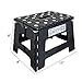 Orgalif Heavy Duty Folding Step Stool with Anti Slip Dots and Strong Support Step Ladder for Adults and Kids (Black)