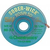 CHEMTRONICS 80-3-5 BRAID, DESOLDERING, ROSIN SD, 5FT