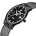 WWOOR Men's Analog Quartz Watch Ultra Thin Dial Date Stainless Steel Mesh Belt Waterproof (Black B)