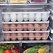 Braceus 34 Eggs Holder Storage Box Picnic Kitchen Refrigerator Fresh-Keeping Container Transparent