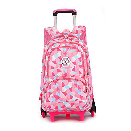 Buy YUB New School Bag Girls’ Backpack Wheeled Schoolbag Rolling