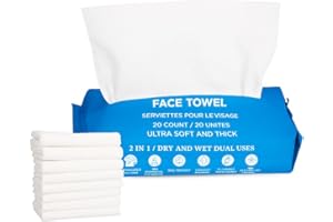 Disposable Face Towel, Highly Absorbent Ultra Soft Washcloths for All Skin Types, 100% Biodegradable Face Towel for Face Clea