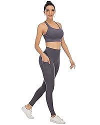 YOUNGCHARM 4 Pack Leggings with Pockets for