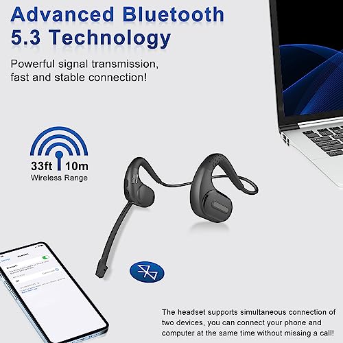 BANIGIPA Bluetooth Headset with Removable Microphone, Noise Cancelling