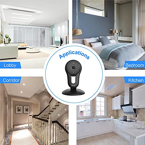 UNIOJO Indoor Security Camera, 2.4GHz WiFi Camera with Motion Alert & Night Vision, Baby Camera Monitor with Two-Way Audio, Work with Alexa，Pet Camera for Home Support Cloud Storage and SD Card