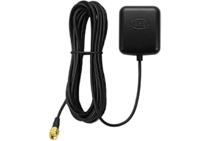 Vehicle Waterproof Active GPS Antenna with SMA Male Connector 28dB Gain, 3-5VDC Magnetic GPS Antenna
