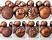 KI Store Brown Christmas Balls 34pcs 2.36-Inch Christmas Tree Decoration Ornaments for Xmas Tree Holiday Wreath Garland Decor Ornaments Hooks Included