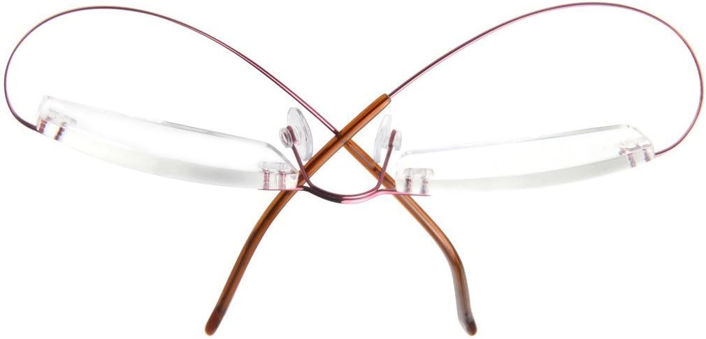 LianSan titanium Rimless reading glasses men women's reading eyeglasses super light Sun Readers reading glasses Sunglasses lmo-013 (+2.75, purple)
