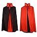 Jesban Black Cape Cloak with Witch Hat, Halloween Costume Party Dress Cloak for Vampire Magician Jafar (55 Inches)