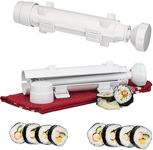 Summerford Premium Sushi Bazooka White Sushi Roll Maker Kit Rice Roller Sushi Roller Machine