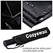 Cozyswan Travel Umbrella Automatic Folding Umbrella with Sunscreen Function, Black