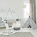 Large Cotton Rope Laundry Basket - Baby Laundry, Woven Laundry Basket, Dog Toy Basket, XXL Blanket Basket, Long Handles, Decorative Nursery Hamper | Grey White 20'' x 13'' Wide Extra Large