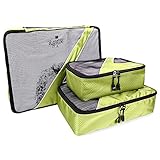 Travel Packing Cubes - 3 pc Set - Packing Organizers for Accessories