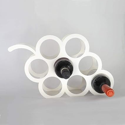 INDIAN DECOR. 4010 Grape Shaped Wine Rack (White)