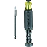 Klein Tools 32303 Multi-Bit Screwdriver / Nut Driver, Impact Rated 14-in-1 Magnetic Screwdriver Set Phillips, Slotted, Square