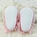 FlyingP Mary Jane Shoes Baby Infant Soft Sole Princess Lace Trim Socks for 3-6 Months Baby Girls