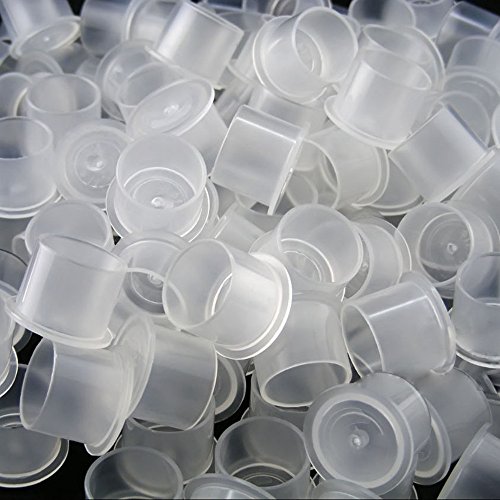 Tattoo Ink Caps Small - 1000PCS Disposable Plastic Tattoo Ink Cap with Base Tattoo Cups for Tattoo Ink, Tattoo Supplies, Tattoo Kits (1110mm) - Thumbnail 5