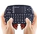WOSUNG Wireless Mini Keyboard with Mouse Combo Work for Android TV Box / Raspberry Pi 3 / HTPC To Type / Search K8 (Black)